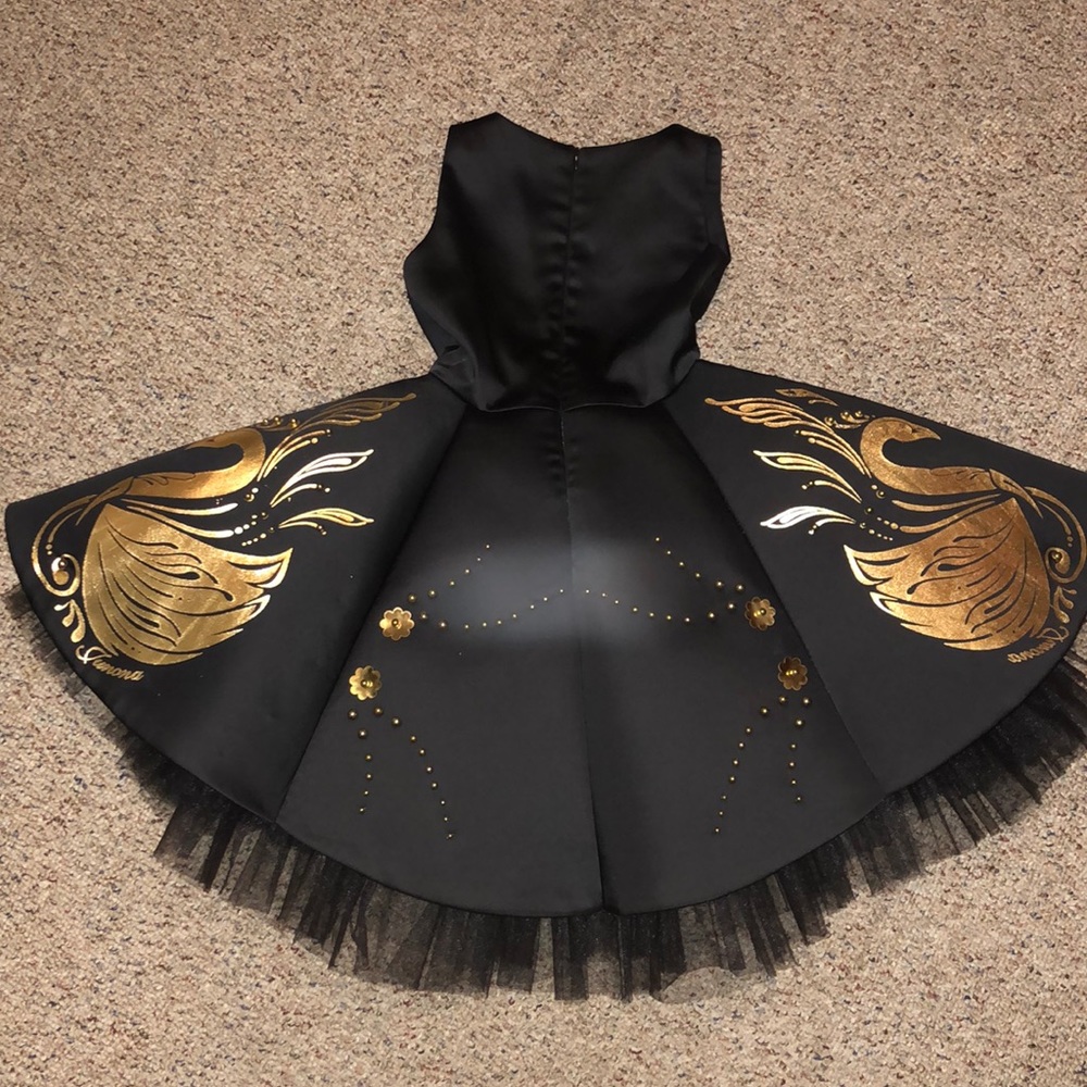 Beautiful Black Swan Dress - Picture 3 of 7